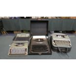 Three Vintage Manual Typewriters