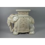 An Indian Ceramic Novelty Seat in the Form of an Elephant, 45cm High