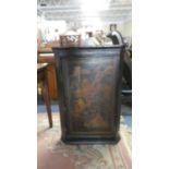 A Chinoiserie Decorated Corner Cabinet with Two Inner Shelves, 56cm Wide