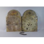 Two 19th Century Painted Arched Dials for Long Cased Clocks, 51cm High, W Toleman Carnarvon and