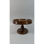 An Edwardian Turned Oak Circular Topped Tazza, 23cm Diameter