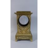 A French Gilt Brass Clock Surround with Second Empire Style Decoration, 29cm high