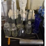 A Tray of Scientific Glassware, Thermometer etc