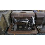 A Vintage Cased Collier Sewing Machine
