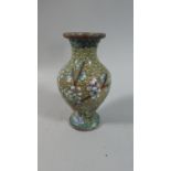 A Small Oriental Enamel Cloisonne Vase, 10.75 High