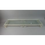 A Mid 20th Century Wrought Iron and Glass Plant Pot Stand, 89cm Wide