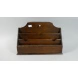 An Edwardian Desk Top Stationery Rack, 31.5cm Wide