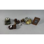 A Collection of Vintage Ephemera to Include Art Deco Door Handles, Torch, Bicycle Torch, Rolls Royce