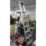 A Large Aluminium 8 Step Step Ladder