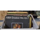 A Box Containing Over 49 LP's, 78 Rpm Records etc Artists to Include ABBA, Boney M, Crystal Gayle,