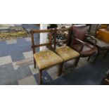 A Pair of Edwardian Ladder Backed Side Chairs