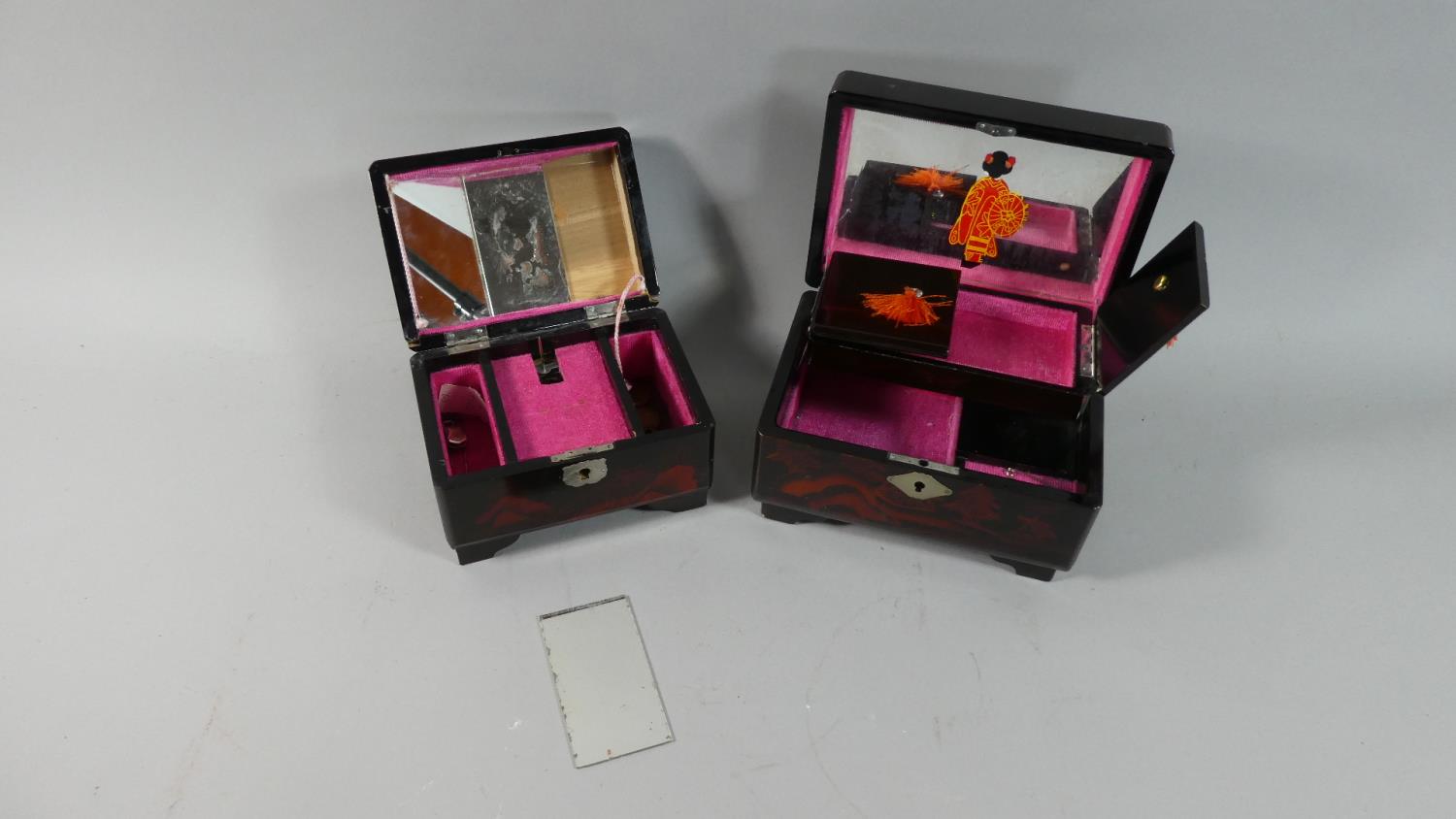 Two Japanese Lacquered Musical Jewellery Boxes - Image 2 of 2