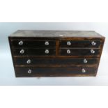 A Hand Made Engineers Tool Chest of Four Short and Two Long Drawers, 65cm Wide