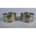 A Pair of Silver Napkin Rings, Birmingham 1974, Total Weight 30.4g