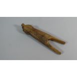 A Pair of Carved Wooden Far Eastern Nut Crackers, 20cm Long