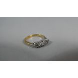 An 18ct Gold and Platinum Five Stone Diamond Ring, 2.6g