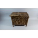 A Vintage Wicker Creel Basket, 38cm Wide