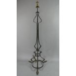 An Early 20th Century Arts and Crafts Iron Standard Lamp on the Style of W A S Benson. 185cms High