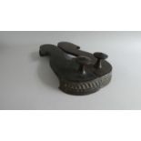 A Pair of Silver Wire Inlaid Ottoman Clogs or Shoes, Persian or North Indian, With Turned Toe