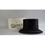 A Ladies or Childs Small Silk Top Hat 'Best London' Size 6.5/8" in Cardboard Box 'The Evereasi, Fits