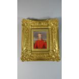 A Gilt Framed 19th Century Half Length Miniature of Colonel James Nobel in Army Uniform who was