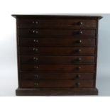 A Late 19th/Early 20th Century Entomology Eight Drawer Oak Collectors Cabinet Containing Large