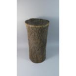 An Early 20th Century Portuguese Cork Beehive of Typical Stapled Cylindrical Form. 58cms High