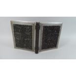 An Early 20th Century Indian Rosewood Folding Ink Blotting Pad. Velvet Interior. Exterior with