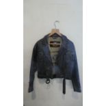 A Ladies Harley Davidson Leather Jacket, Size 10 'Metal Masterpieces Authentic Riding Apparel'