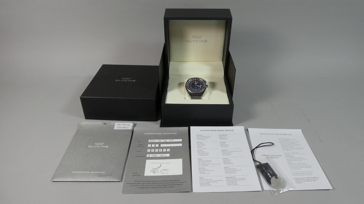 A 2014 Glycine Airman SST Wristwatch with Stainless Steel Case and Bracelet, Automatic