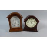 Two Modern Wall Clocks with Battery Movements, Tallest 21cm