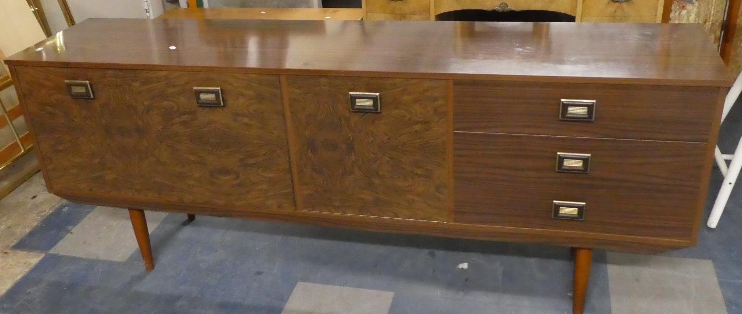 A 1970s Veneered Sideboard 181cms Wide