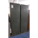 A Pair of Vintage Metal Vickers Armstrong Locker Cabinets, Each 81cms Wide