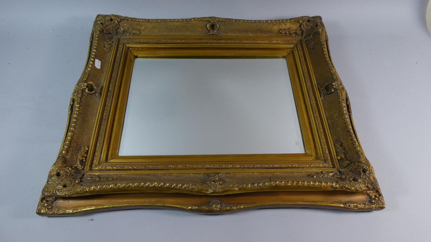 A Gilt Framed Rectangular Wall Mirror 64cms Wide