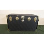 A Brass Mounted Travelling Trunk, 91cm Wide