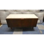 A Mid 20th Century Cedar Lined Ottoman with Upholstered Seat, 92cms Wide