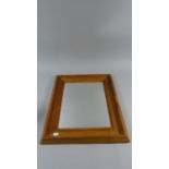 A Modern Pine Framed Rectangular Wall Mirror, 48cm Wide