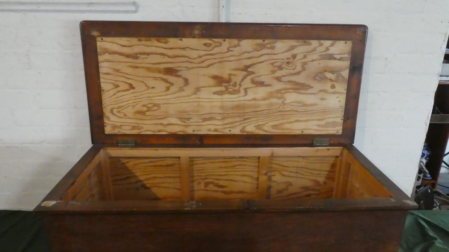 A Mid 20th Century Blanket Box with Mirrored Lift Top, 102cm Wide - Image 2 of 2