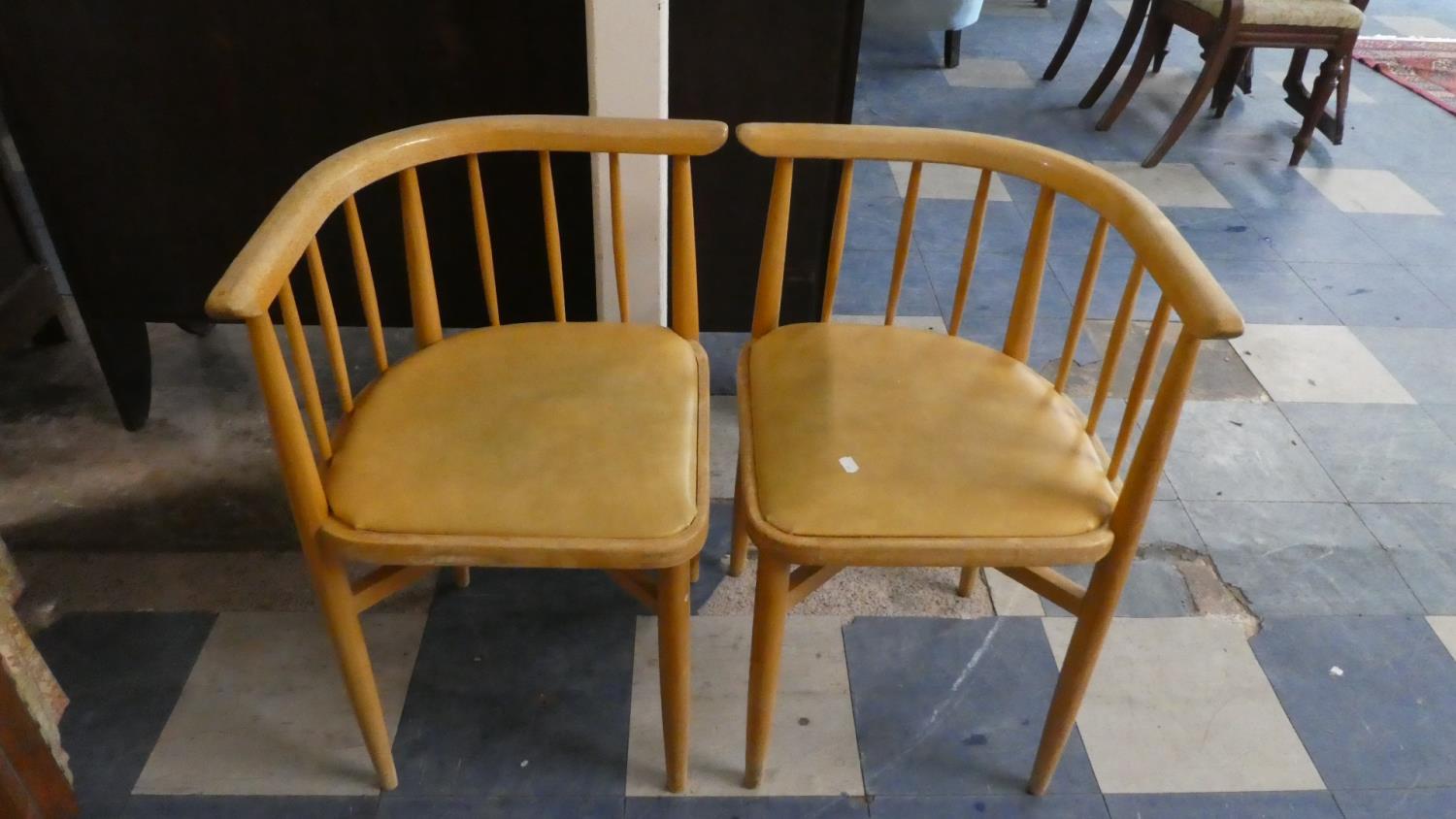 Two Mid 20th Century Corner Chairs