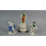 A Collection of Two Royal Doulton Snowman Figures Together with Musical Stand and a Coalport