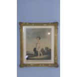 A Gilt Framed Coloured 19th Century Print, The Mother's Hope, 37.5cm High