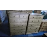 A Pair of Modern Pine Bedroom Chests of Two Short and Four Long Drawers, Each 80cm Wide