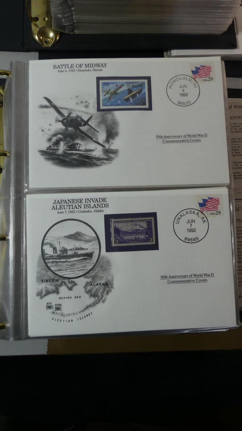 Four Danbury Mint Folders, The 50th Anniversary WWII Commemorative Covers Collection - Image 4 of 6
