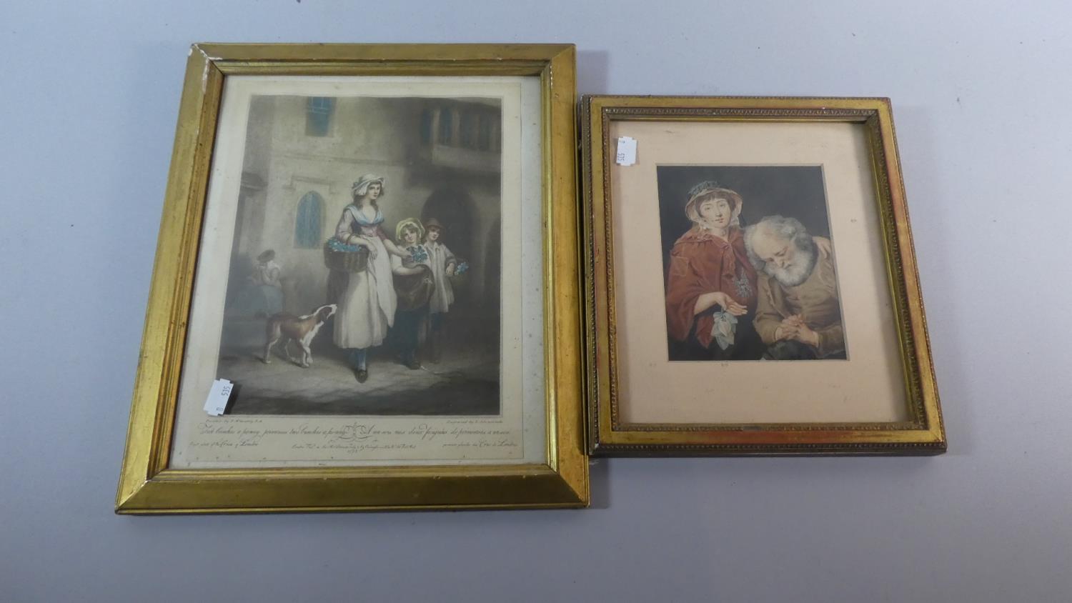 Two Gilt Framed Prints, Including Cries of London