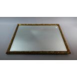 A Rectangular Gilt Framed Wall Mirror with Bevelled Glass, 59cm High