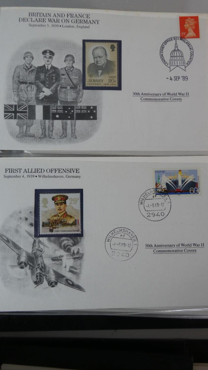 Four Danbury Mint Folders, The 50th Anniversary WWII Commemorative Covers Collection - Image 2 of 6