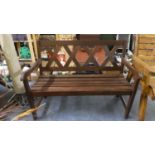 A Wooden Garden Bench, 120cm Wide