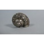 A Victorian Silver Novelty Snuff in the Form of a Shell, Import Hallmark for London 1897, After