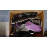 A Box Containing Various Ladies Evening Bags etc