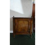A Late Victorian/Edwardian Inlaid Walnut Whatnot Base with Panelled Door, 59cm Wide